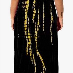 Black and Yellow Tie-Dye Skirt